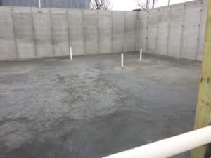 Poured Concrete Walls in Basement