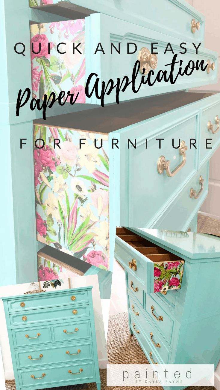 How to Line Furniture Drawers With Wrapping Paper - The Mountain View  Cottage