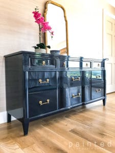 Vintage Kent Coffey Lancia dresser sprayed in high gloss Hollandlac Brilliant by Fine Paints of Europe