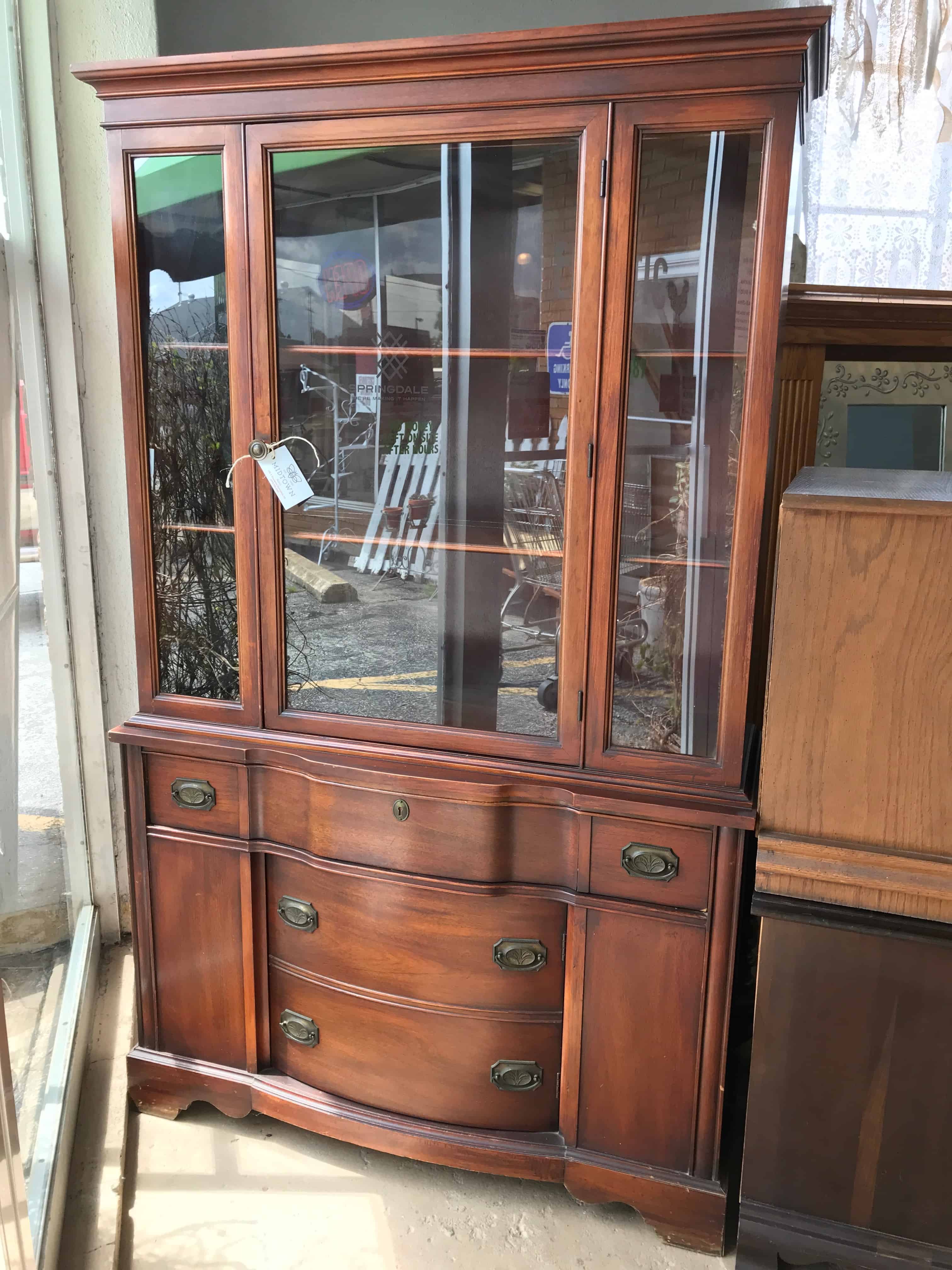 Antique Mahogany Hepplewhite China Cabinet Painted By Kayla Payne