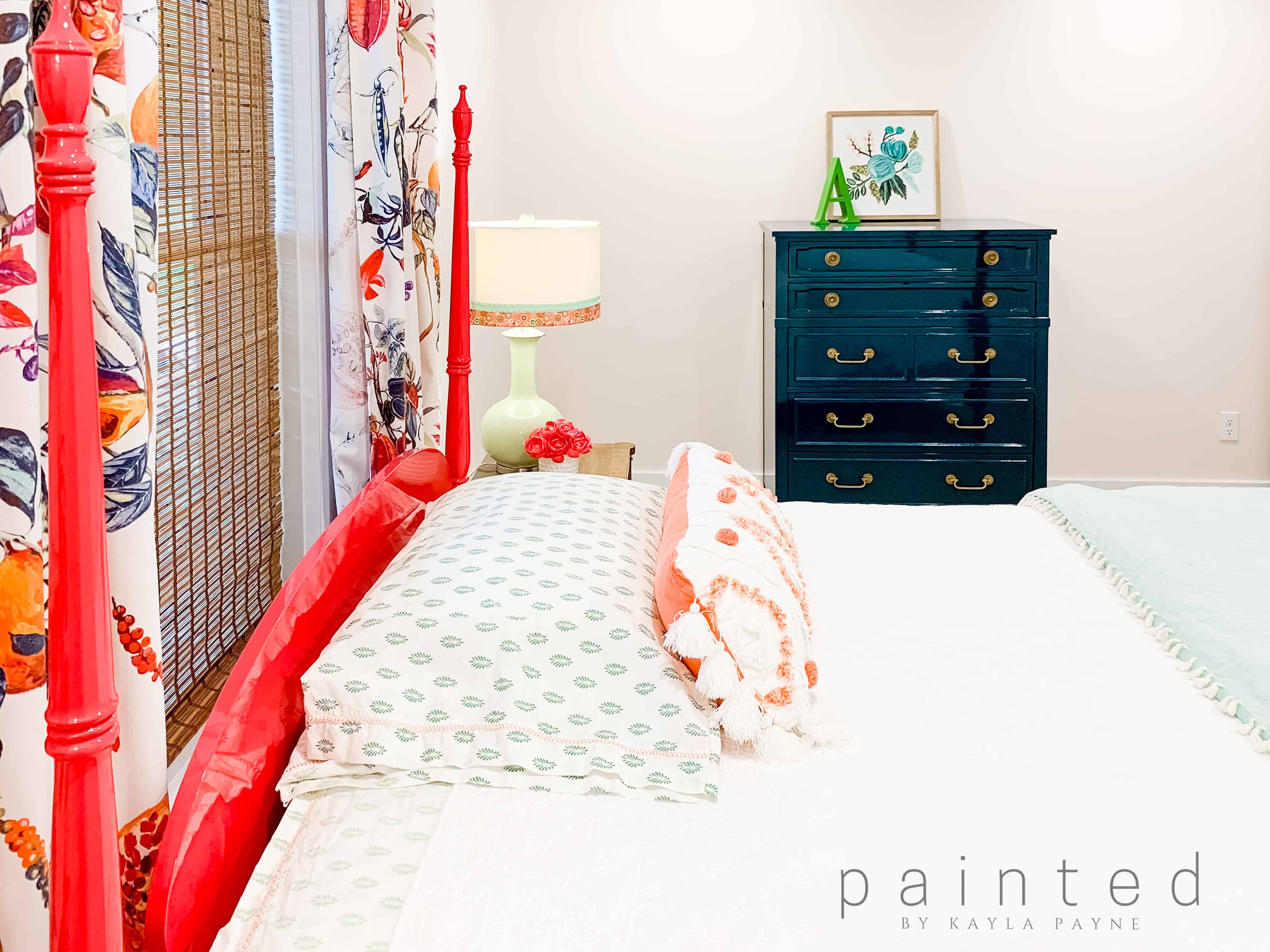 Girl's Bedroom Set Refreshed with Paint, Paper & Pulls - Prodigal
