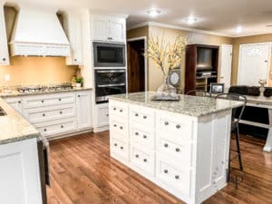 Sherwin Williams Dover White kitchen cabinets