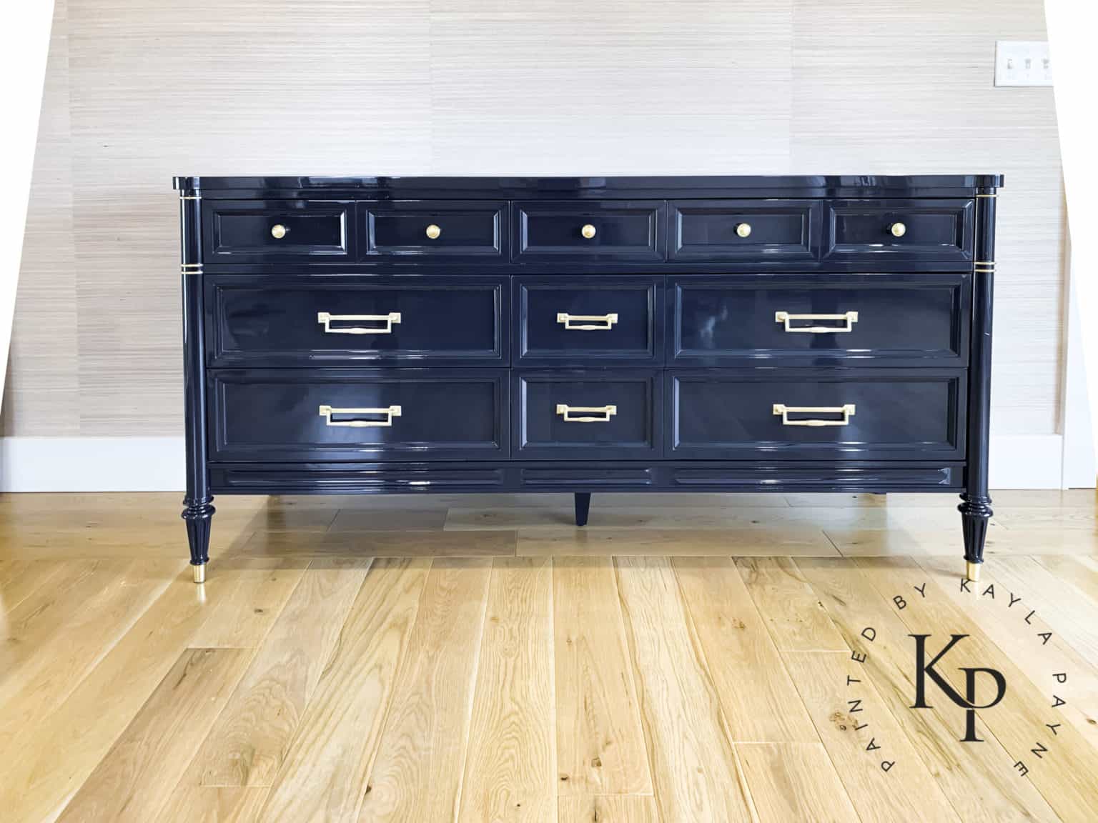 high gloss navy dresser-11 - Painted by Kayla Payne