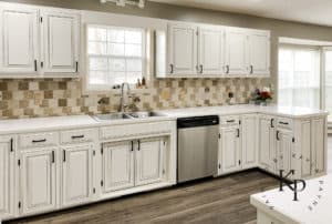 Sherwin Williams Neutral Ground Kitchen Cabinets - Painted by Kayla Payne