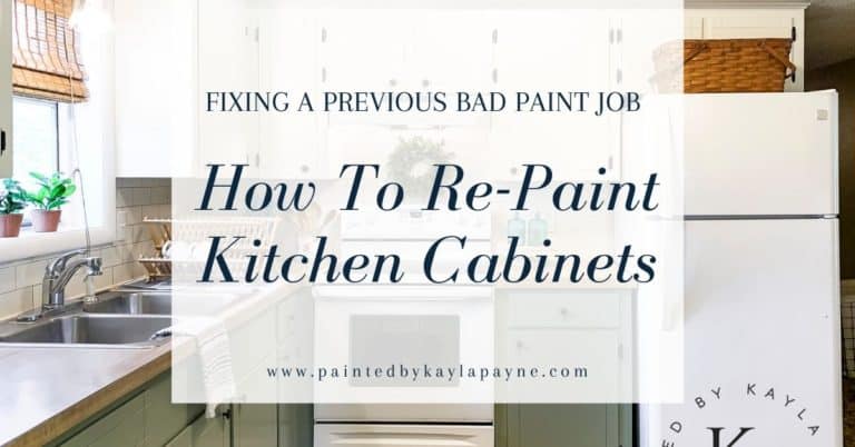 How To Repaint Kitchen Cabinets - Painted by Kayla Payne