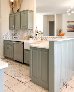 Green Kitchen Cabinets - Sherwin Williams Evergreen Fog